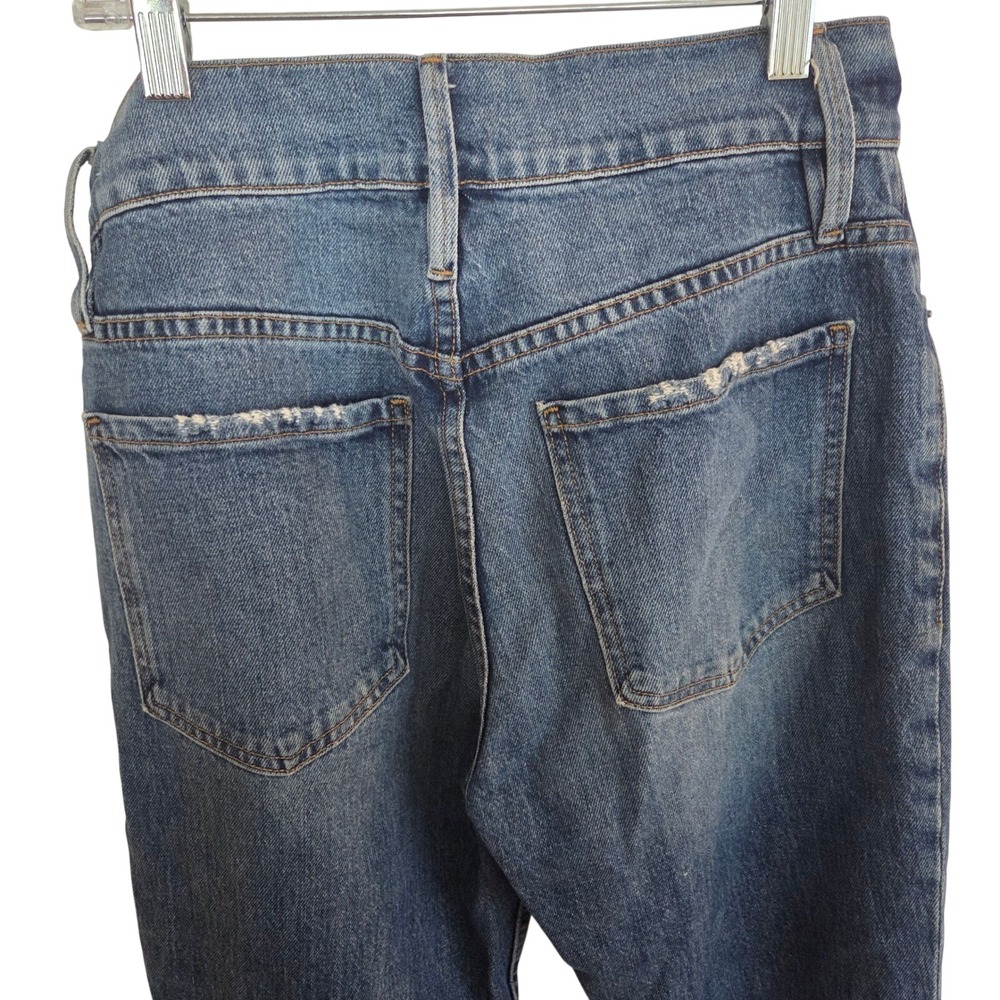 FRAME Le Sylvie Slender Straight Jeans Bowie Heritage Blue High Rise Sz 26 Denim - Picture 7 of 8